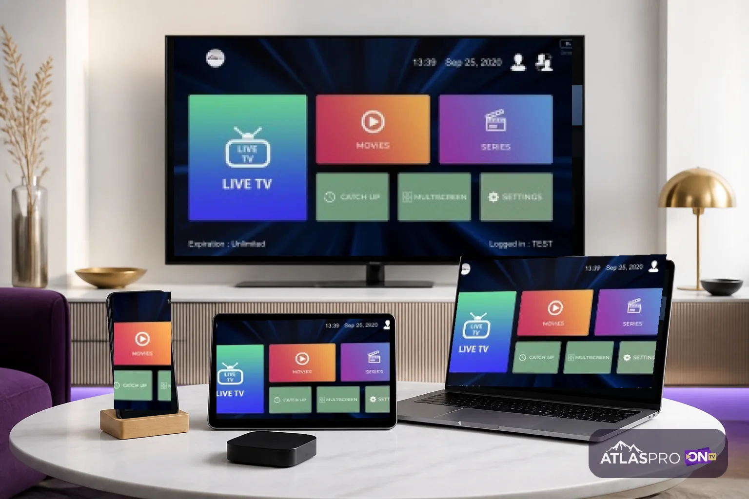 Atlas Pro compatible avec télévision, box, mobile et ordinateur