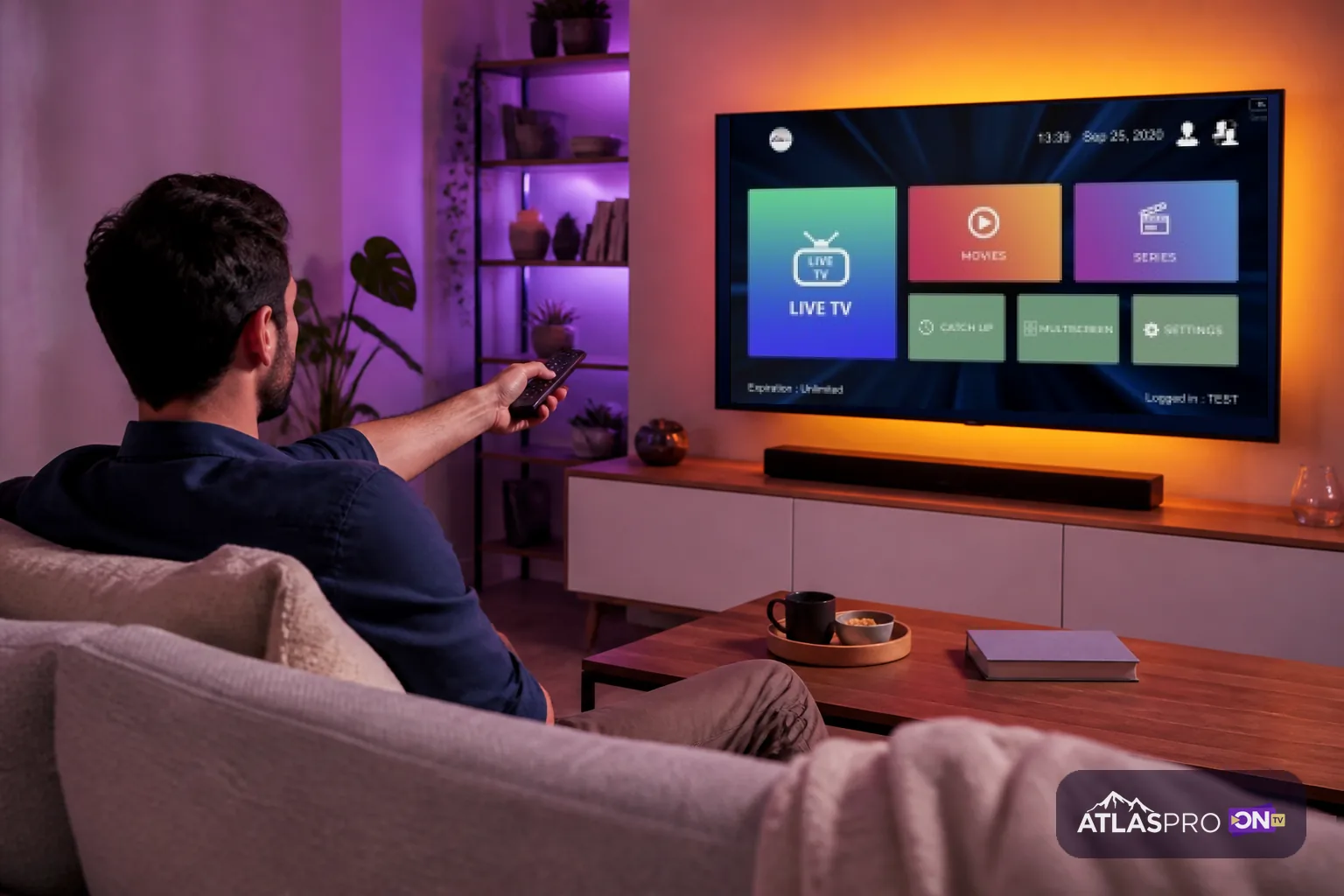 Installation d'Atlas Pro sur une télévision connectée